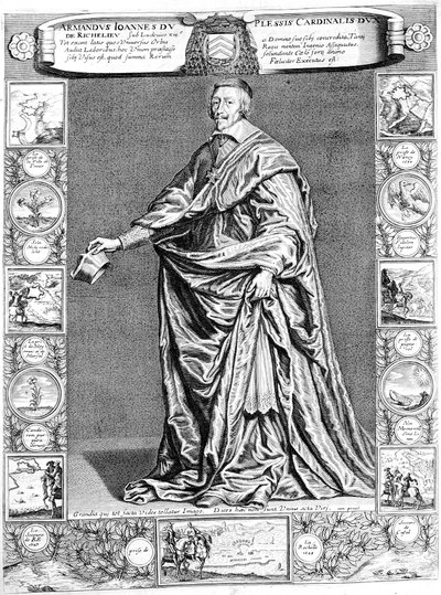 Cardeal Richelieu, c1637, século XVIII de Unbekannt