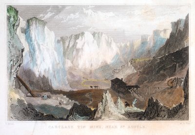 Mina de estanho Carglaze, perto de St Austell, Cornualha, Inglaterra, c1825, 1837 de Unbekannt