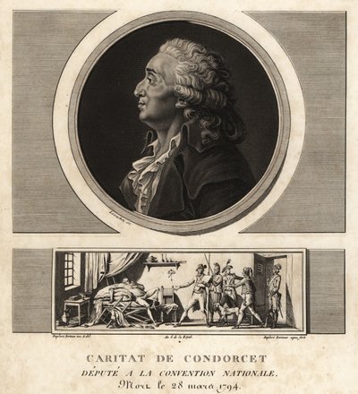 Caritat de Condorcet (1743-1794), filósofo e matemático francês de Unbekannt