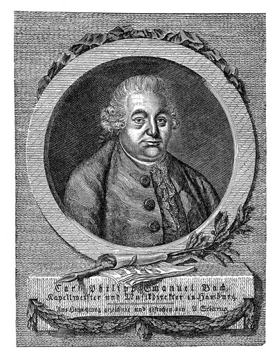 Carl Philip Emanuel Bach 1714-1788, compositor e músico alemão de Unbekannt