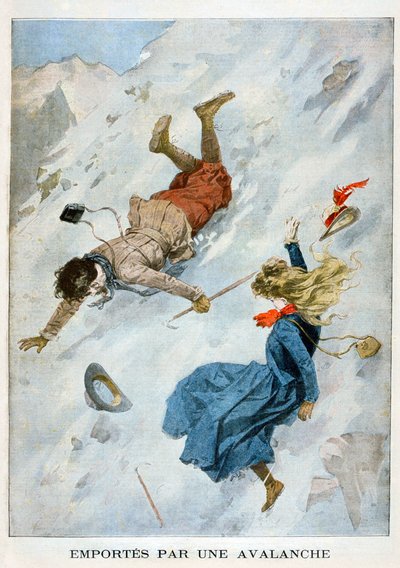 Carregado por uma avalanche, 1901 de Unbekannt