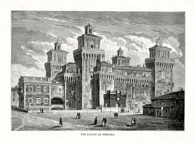 Castello Estense, Ferrara, Itália, 1879 de Unbekannt
