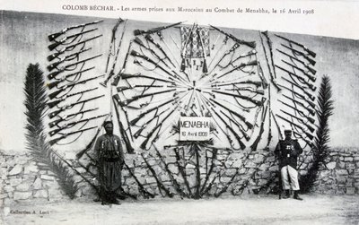 Braços Catured da batalha de Menabha, Colomb-Béchar, Argélia, c1910 de Unbekannt