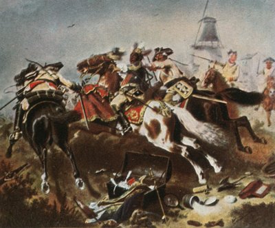 Noivado da cavalaria em Rossbach, 5 de novembro de 1757, 1936. de Unbekannt