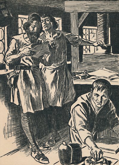 Caxton em sua gráfica, c1907 de Unbekannt