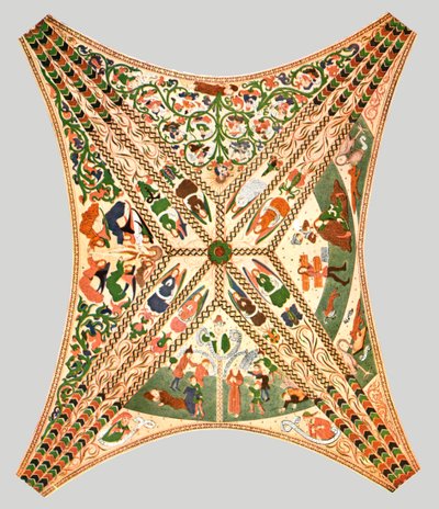 Decoração de teto na Igreja de Floda, Flodafors, Södermanland County, Suécia, 1928. de Unbekannt