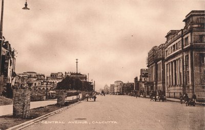 Avenida Central, Calcutá, c1900 de Unbekannt