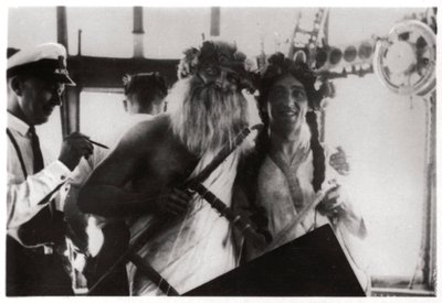 Cerimônia comemorando a travessia do equador a bordo do dirigível Graf Zeppelin, 1930 1933 de Unbekannt