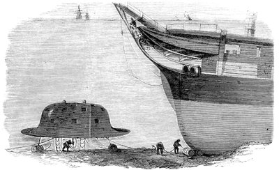 Charles Babbages propôs o projeto de um sino de mergulho, 1855 de Unbekannt
