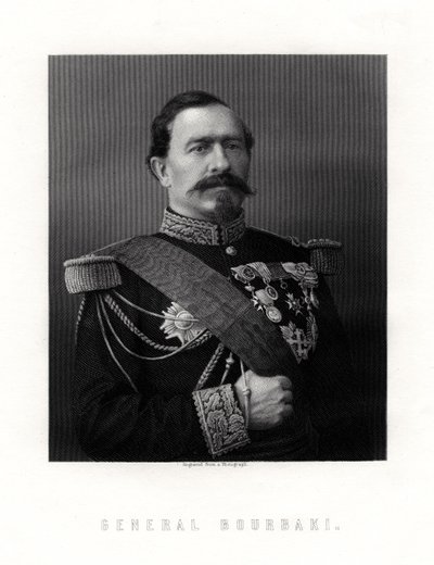 Charles Denis Sauter Bourbaki, general francês, século XIX de Unbekannt