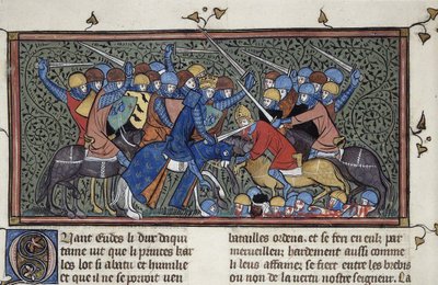 Charles Martel na Batalha de Tours, ca. 1332-1350. de Unbekannt