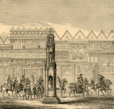 Cheapside Cross, como apareceu em 1547, 1897. de Unbekannt