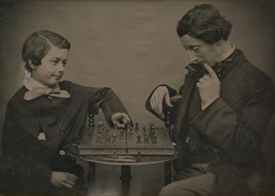 Jogadores de xadrez, década de 1850. de Unbekannt
