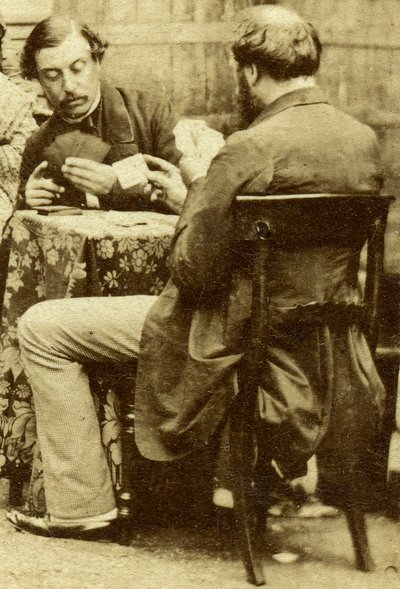 Xadrez e cartas, c1850s de Unbekannt