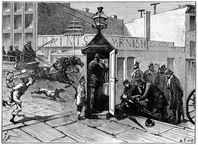 Caixa de telefone da polícia de Chicago, 1886 de Unbekannt