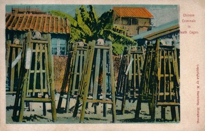 Criminosos chineses em jaulas da morte, c1900 de Unbekannt