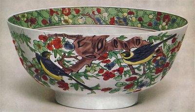 Tigela de porcelana chinesa. Família verde. Período de KAng Hsi, 1662-1722, 1928. de Unbekannt