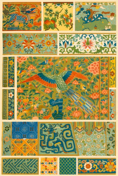 Pintura chinesa, tecelagem, bordado e cloisonné, 1898. de Unbekannt