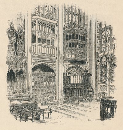 Paradas do Coro e Armário Real, Capela de St. Georges, 1895 de Unbekannt