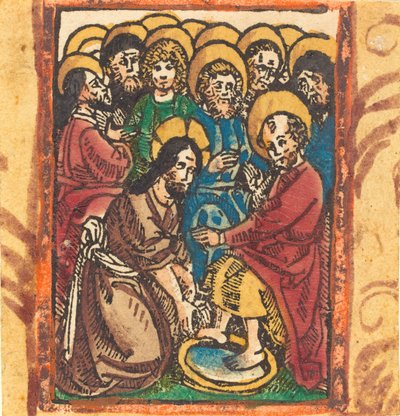 Cristo Lavando os Pés dos Apóstolos, c. 14901500. de Unbekannt