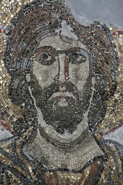 Cristo mosaico na capela do Gólgota, na Igreja do Santo Sepulcro, Jerusalém, Israel de Unbekannt