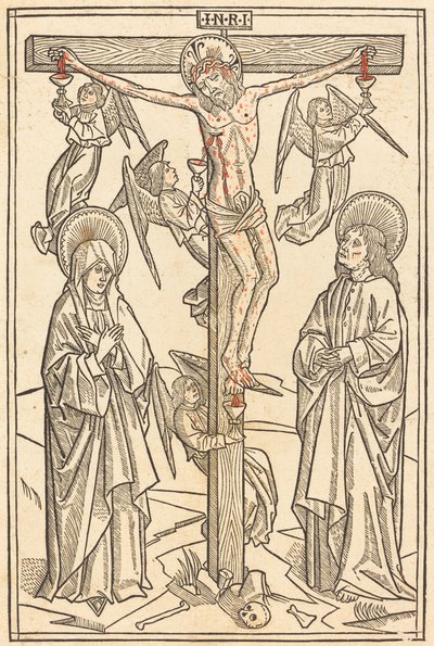 Cristo na Cruz com os Anjos, 1481. de Unbekannt