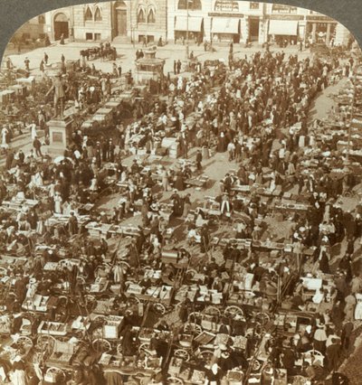 Maior mercado de Christianias, Noruega, c1905. de Unbekannt