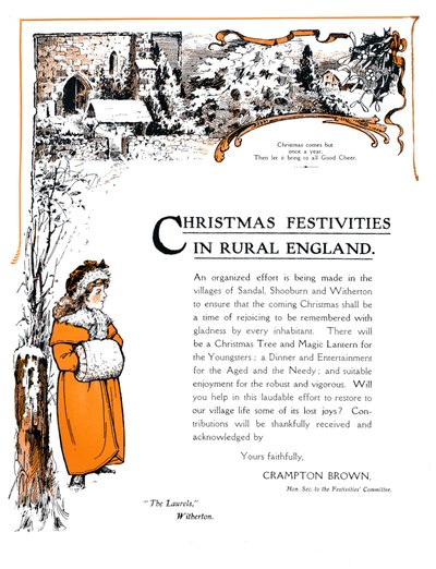 Festas de Natal na Inglaterra rural, 1909. de Unbekannt