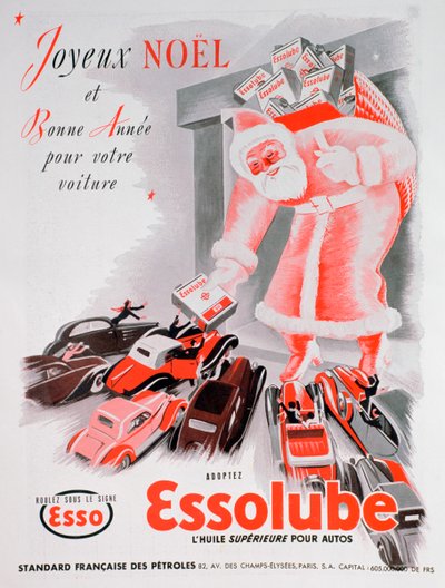 Anúncio de Natal para o óleo de motor Essolube, 1938 de Unbekannt