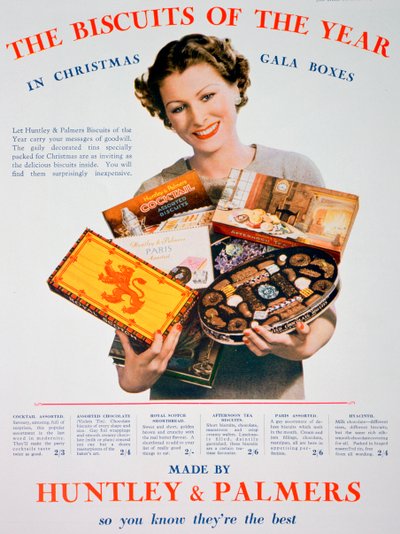 Anúncio de Natal para biscoitos Huntley e Palmers, 1935 de Unbekannt