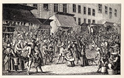 Mercado de Natal em Berlim, 1776. de Unbekannt