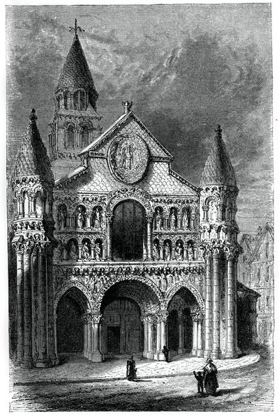 Igreja de Nossa Senhora do Grande, Poitiers, França, século XII, 1870 de Unbekannt