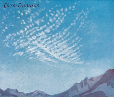 Cirro-Cumulus - Uma dúzia das principais formas de nuvens no céu, 1935 de Unbekannt
