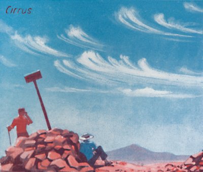 Cirrus - Uma dúzia das principais formas de nuvens no céu, 1935 de Unbekannt