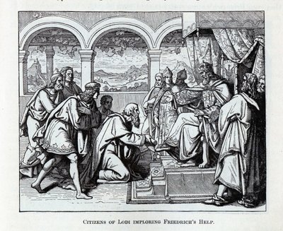 Cidadãos de Lodi implorando por Friedrichs Help, 1882 de Unbekannt
