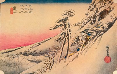 Tempo limpo após a neve em Kameyama, a partir de 53 estações de Tokaido, 1832, 1903 de Unbekannt