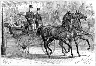 Treinador e cavalos, 1889 de Unbekannt