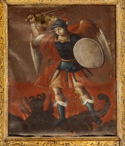 Igreja Colegiata de San Millán de la Cogolla. Interior. Pintura. São Miguel. Óleo sobre tela. de Unbekannt