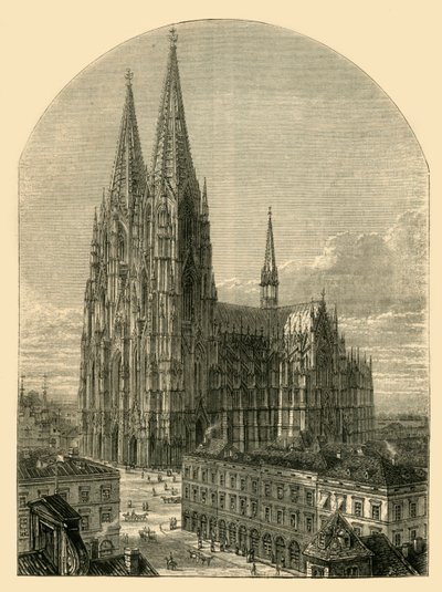 Catedral de Colônia como concluída, 1881. de Unbekannt