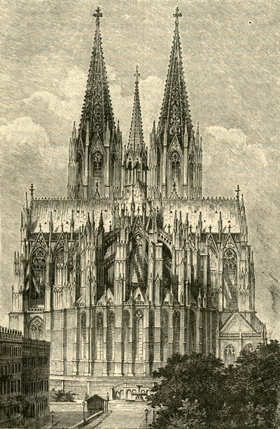 Catedral de Colônia, do Oriente, 1890. de Unbekannt