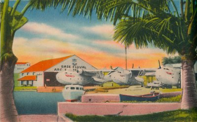 Base do Rio da Marinha da Colômbia, Barranquilla, c1940s de Unbekannt