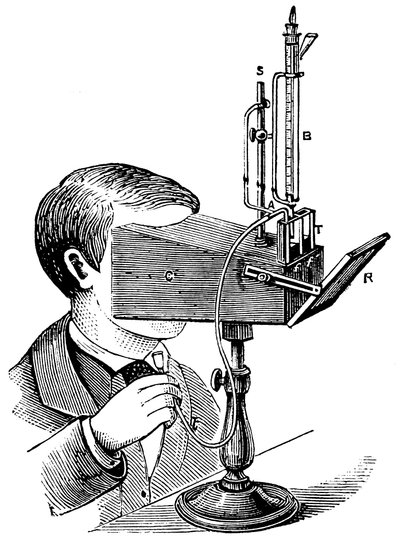 Colorímetro, após desenho de Labilliardiere com modificações de Salleron, 1871 de Unbekannt