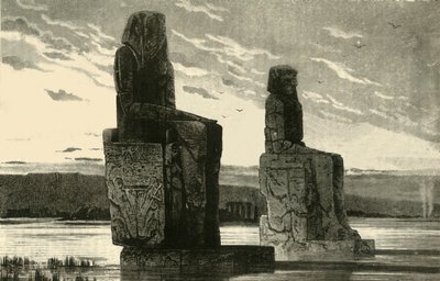 Colossal Staues em Tebas, 1890. de Unbekannt
