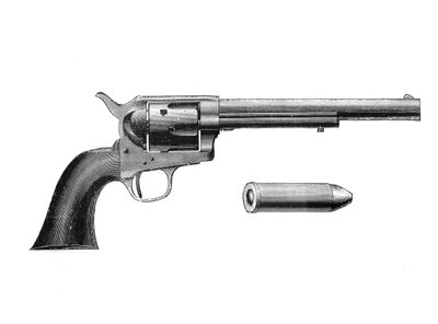 Revólver Colt Frontier, inventado por Samuel Colt 1814-62, c1890 de Unbekannt