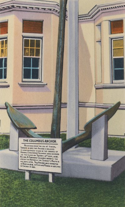 Columbus Anchor, Victoria Institute, Porto de Espanha, Trinidad, BWI, c1940s. de Unbekannt