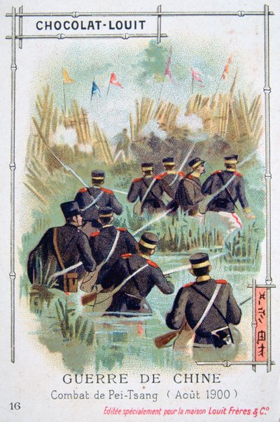 Combate em Pei-Tsang, China, rebelião dos boxeadores, agosto de 1900 de Unbekannt