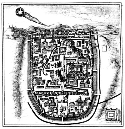 Cometa de 66 dC Halley sobre Jerusalém, 1666 de Unbekannt