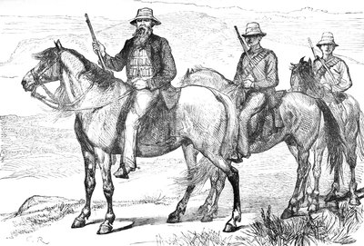 Comandante Piet Uys, dos Voluntários do Transvaal, c1880 de Unbekannt
