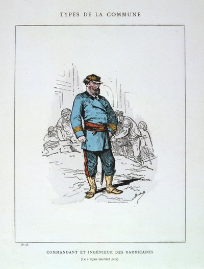 Comandante e Engenheiro de Barricadas, Comuna de Paris, 1871. de Unbekannt