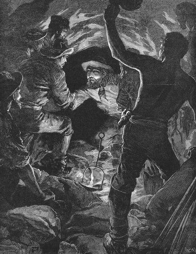 Conclusão do Túnel de São Gotardo sob os Alpes, 1880 de Unbekannt